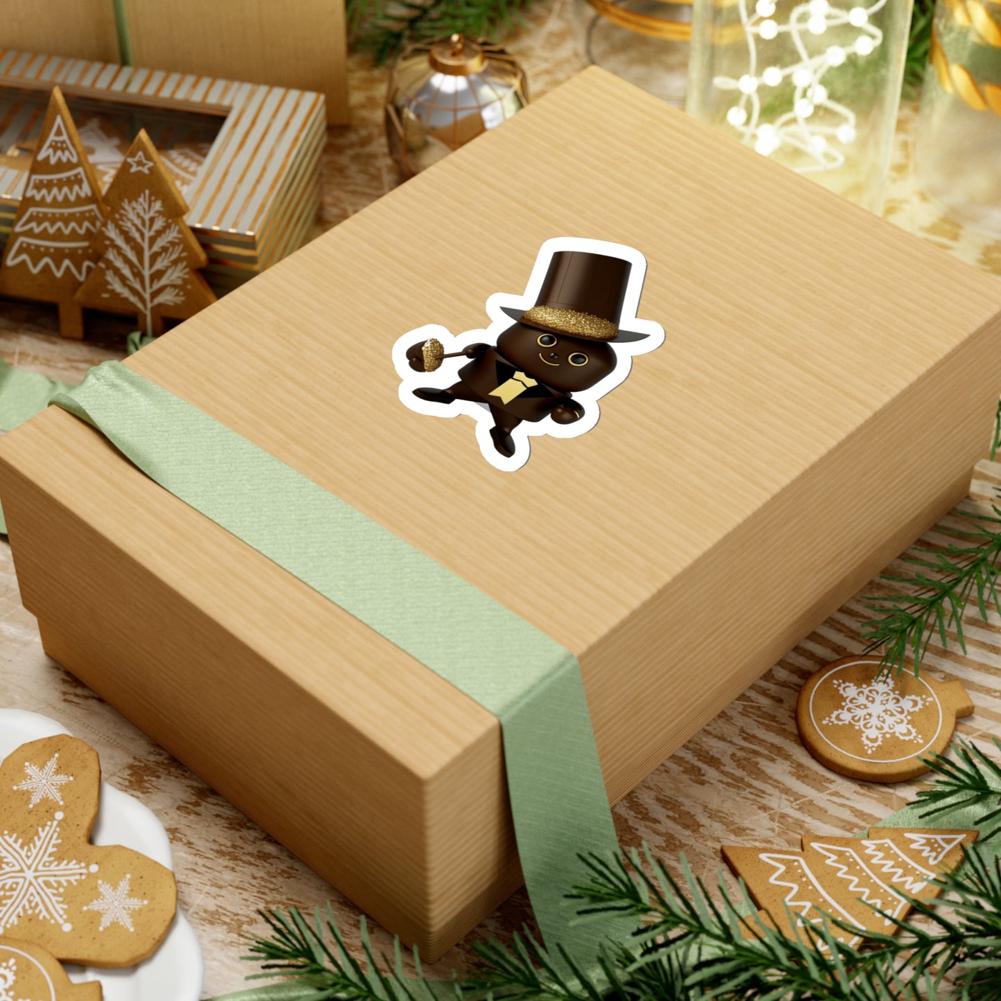 ChocoHero: The Sweetest Superhero Sticker!